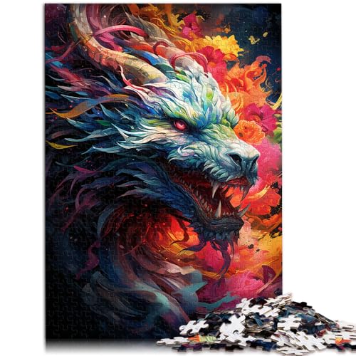 Puzzle für Erwachsene mit 1000 Teilen, Farbmalerei, Drachen-Denkspiel, ganze Familie,38x52cm Puzzle für Erwachsene mit 1000 Teilen, Farbmalerei, Drachen-Denkspiel, ganze Familie,38x52cm von SYUNFEI