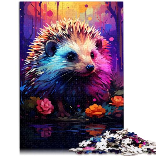 Puzzle für Erwachsene mit 1000 Teilen, Farbmalerei, Igel, Denkspiel, Stressabbau, schwierige Herausforderung,38x52cm Puzzle für Erwachsene mit 1000 Teilen, Farbmalerei, Igel, Denkspiel, Stressabbau, schwierige Herausforderung,38x52cm von SYUNFEI