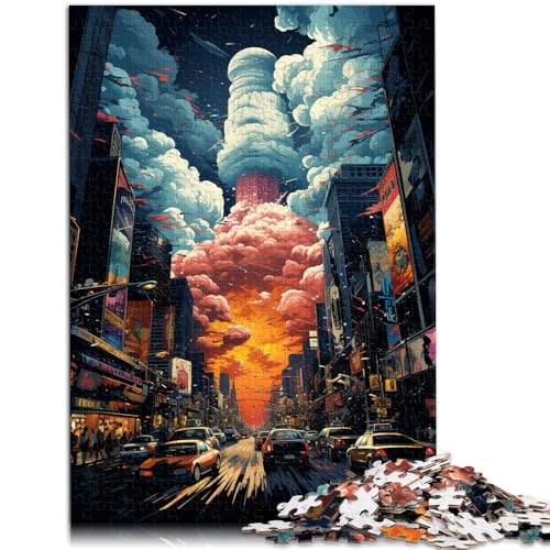 Puzzle für Erwachsene, 1000 Teile, Neon-New York Times Square, anspruchsvolles Spiel, Geschenke, Weihnachten, Geburtstagsgeschenke, 10,27 x 14,96 Zoll von SYUNFEI