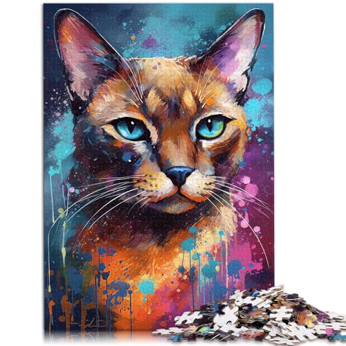 Puzzle für Erwachsene, 1000 Teile, Burma-Katzenmalerei, Quizspiel ganze Familie,38x52cm, für Teenager ab 14 Jahren Puzzle für Erwachsene, 1000 Teile, Burma-Katzenmalerei, Quizspiel ganze Familie,38x52cm, für Teenager ab 14 Jahren von SYUNFEI