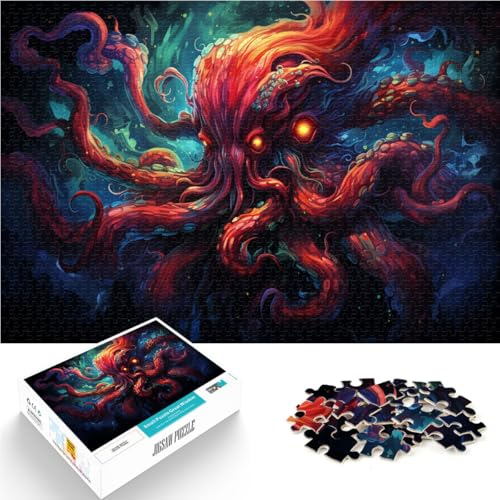 2000-teiliges Puzzle für Erwachsene, Oktopus-Kunst, anspruchsvolles Spiel, Geschenke, Lernspiel zum Geburtstag, Weihnachten, 27,56 x 39,37 Zoll von SYUNFEI