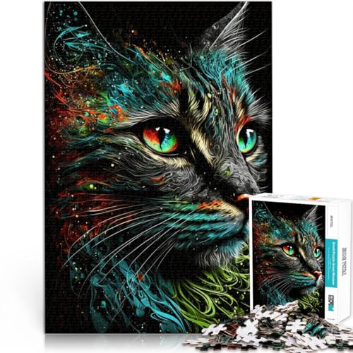 1000-teiliges Puzzle für Erwachsene, Porträt Einer schönen Katze, Spiele, Spielzeug, Geschenk, tolles Geschenk für Spiele, 19,7 x 29,5 Zoll, für Teenager ab 14 Jahren 1000-teiliges Puzzle für Erwachsene, Porträt Einer schönen Katze, Spiele, Spielzeug, Geschenk, tolles Geschenk für Spiele, 19,7 x 29,5 Zoll, für Teenager ab 14 Jahren von SYUNFEI