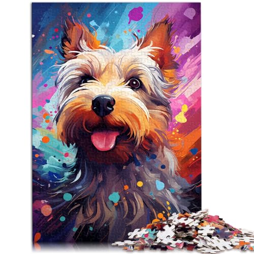 Puzzle für Erwachsene, 2000 Teile, Bunte Zeichnung eines Terriers, Denkspiel, einzigartiges Herausforderungsspiel, 70 x 100 cm, geeignet für Jugendliche ab 14 Jahren von SYUNFEI