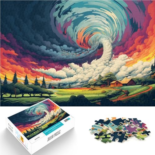 Puzzle, bunter Tornado, 1000 Teile, Puzzle für Erwachsene und Kinder, 50 x 75 cm, Holzbrettpuzzle für Erwachsene und Kinder ab 14 Jahren, anspruchsvolles Spiel Puzzle, bunter Tornado, 1000 Teile, Puzzle für Erwachsene und Kinder, 50 x 75 cm, Holzbrettpuzzle für Erwachsene und Kinder ab 14 Jahren, anspruchsvolles Spiel von SYUNFEI