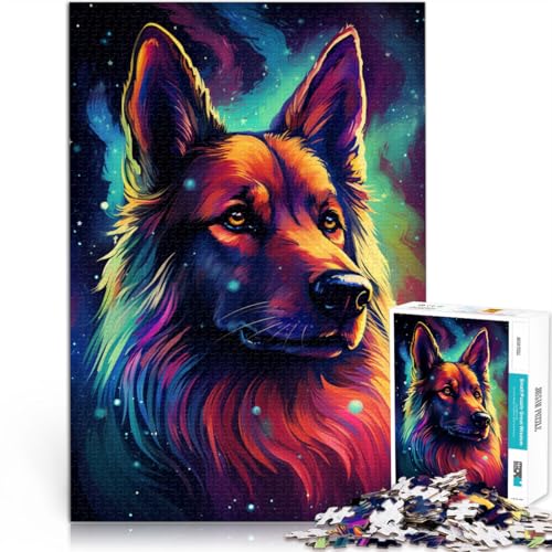 Puzzle für Erwachsene, 2000 Teile, kosmischer Deutscher Schäferhund, anspruchsvolles Spiel, Geschenke, tolles Geschenk für Spiele, 27,56 x 39,37 Zoll, für Teenager ab 14 Jahren von SYUNFEI