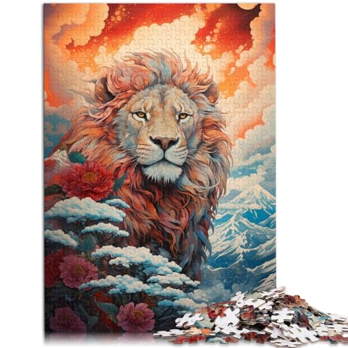 1000-teiliges Puzzle für Erwachsene, künstlerisches Löwen-Quizspiel mit vollständig ineinander greifenden, zufällig geformten Teilen,38x52cm, für 14-Jährige 1000-teiliges Puzzle für Erwachsene, künstlerisches Löwen-Quizspiel mit vollständig ineinander greifenden, zufällig geformten Teilen,38x52cm, für 14-Jährige von SYUNFEI