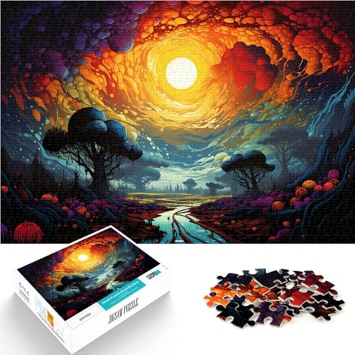 Puzzle für Erwachsene, 2000 Teile, wunderschöne Sonnenuntergangslandschaft, anspruchsvolles Spiel, Puzzle, EIN Kunstwerk, 70 x 100 cm, geeignet für Jugendliche ab 14 Jahren von SYUNFEI