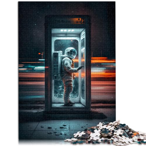 Puzzle für Erwachsene, 1000 Teile, Astronauten-Telefonzellen-Quizspiel, ganze Familie,38x52cm, für Teenager ab 14 Jahren Puzzle für Erwachsene, 1000 Teile, Astronauten-Telefonzellen-Quizspiel, ganze Familie,38x52cm, für Teenager ab 14 Jahren von SYUNFEI