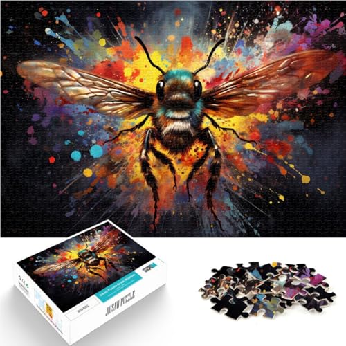 Puzzle für Erwachsene mit 1000 Teilen, Bienenmalerei, Denkspiel, ganze Familie,38x52cm, für Teenager ab 14 Jahren Puzzle für Erwachsene mit 1000 Teilen, Bienenmalerei, Denkspiel, ganze Familie,38x52cm, für Teenager ab 14 Jahren von SYUNFEI
