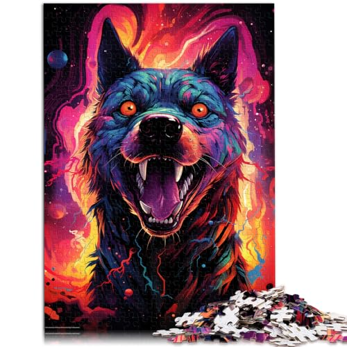 Puzzle für Erwachsene, 2000 Teile, böser Hund, anspruchsvolles Spiel, Zeitvertreib zu Hause, 60 x 100 cm, für Teenager ab 14 Jahren von SYUNFEI
