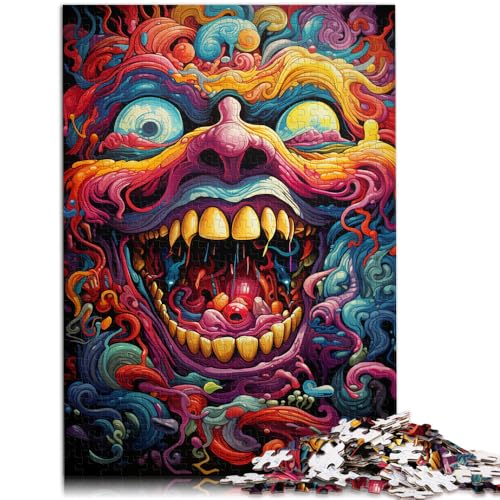 Puzzle für Erwachsene, 1000 Teile, böser Totenkopf, Puzzle, Kunstwerk, Familienspiel, Stressabbau, schwieriges Herausforderungspuzzle, 10,27 x 14,96 Zoll von SYUNFEI