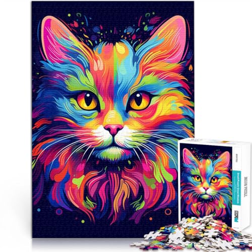 Puzzle für Erwachsene, 1000 Teile, Graffiti-Katze, anspruchsvolles Spiel, Puzzle, Wichtelgeschenke,50x75cm, für Teenager ab 14 Jahren Puzzle für Erwachsene, 1000 Teile, Graffiti-Katze, anspruchsvolles Spiel, Puzzle, Wichtelgeschenke,50x75cm, für Teenager ab 14 Jahren von SYUNFEI