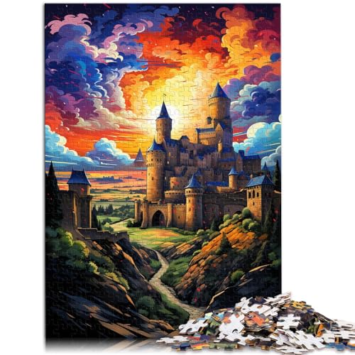 Puzzle für Erwachsene, 1000 Teile, Carcassonne Castle Quizspiel ganze Familie, 14,96 Zoll x 20,47 Zoll, für 14-Jährige von SYUNFEI