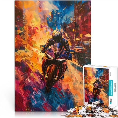 Puzzle für Erwachsene mit 1000 Teilen, Motorräder, Denkspiel, ganze Familie, 50 x 75 cm, für Teenager ab 14 Jahren Puzzle für Erwachsene mit 1000 Teilen, Motorräder, Denkspiel, ganze Familie, 50 x 75 cm, für Teenager ab 14 Jahren von SYUNFEI