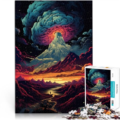 Puzzle „Vulkan“ für Erwachsene, 2000 Teile, pädagogische Herausforderung, Herausforderung für die Gehirnintelligenz, süchtig machendes Spielzeug, 70 x 100 cm, von SYUNFEI