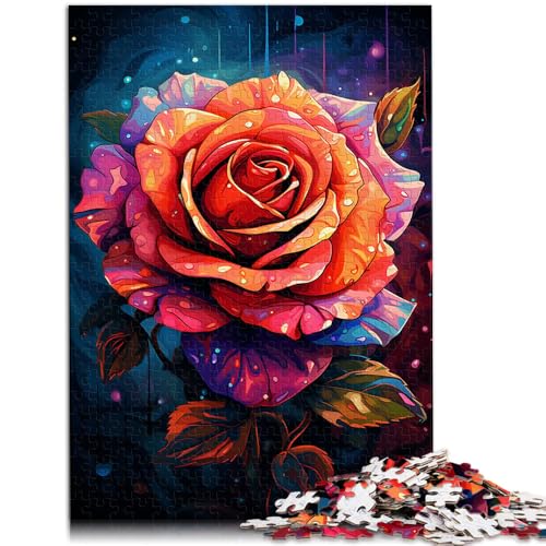 Puzzle für Erwachsene mit 1000 Teilen „Cosmic Roses“, Denkspiel, ganze Familie,38x52cm, für Jugendliche ab 14 Jahren von SYUNFEI
