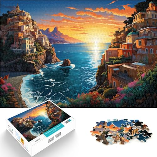 Puzzle für Erwachsene mit 1000 Teilen, Amalfiküste, Denkspiel, Wanddekoration, einzigartiges Geburtstags, 26x38cm Puzzle für Erwachsene mit 1000 Teilen, Amalfiküste, Denkspiel, Wanddekoration, einzigartiges Geburtstags, 26x38cm von SYUNFEI