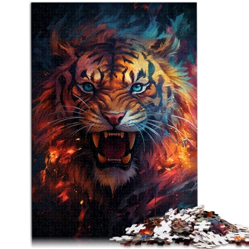 Puzzle „Die farbenfrohe Psychedelik von Smoke Tiger“, 1000 Teile Puzzle für Erwachsene, 50 x 75 cm, Holzbrettpuzzle, Lernspiel, Herausforderungsspielzeug Puzzle „Die farbenfrohe Psychedelik von Smoke Tiger“, 1000 Teile Puzzle für Erwachsene, 50 x 75 cm, Holzbrettpuzzle, Lernspiel, Herausforderungsspielzeug von SYUNFEI