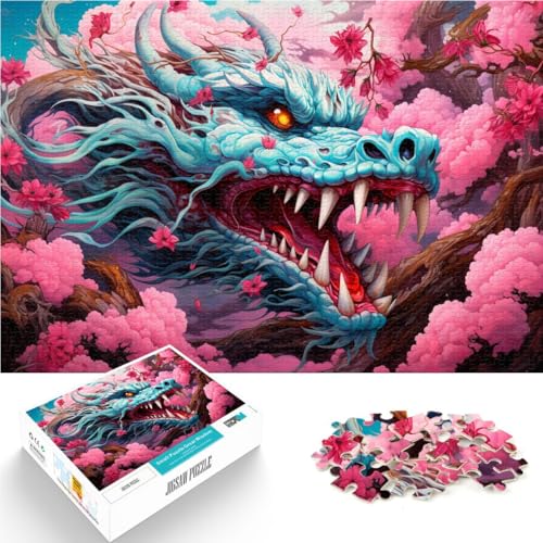 Puzzle für Erwachsene mit 2000 Teilen, Drachen-Tiger-Berg, Denkspiel mit passendem Poster und Quizblatt, 70 x 100 cm, für 14-Jährige von SYUNFEI