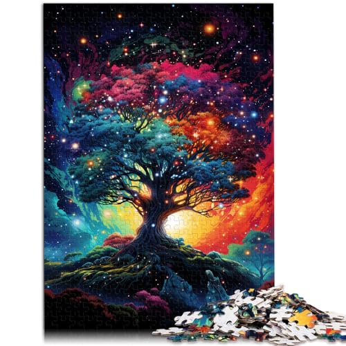 Puzzle für Erwachsene, 1000 Teile, Farben des Sonnenuntergangs, Bäume, Fluss, anspruchsvolles Spiel, Geschenke, 38x52cm, von SYUNFEI
