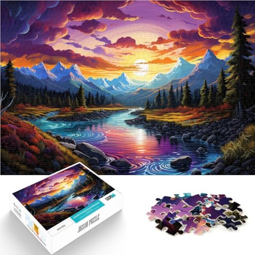 1000-teiliges Puzzle für Erwachsene, geheimnisvolle Berge, Entspannungsspiele, Wanddekoration, einzigartige Geburtstags, 38x52cm, für 14-Jährige von SYUNFEI