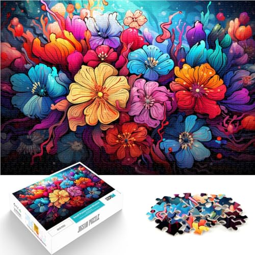Puzzle für Erwachsene, 1000 Teile, Bunte Blumen, anspruchsvolles Spiel, einzigartige Geburtstags, 50 x 75 cm, für Teenager ab 14 Jahren Puzzle für Erwachsene, 1000 Teile, Bunte Blumen, anspruchsvolles Spiel, einzigartige Geburtstags, 50 x 75 cm, für Teenager ab 14 Jahren von SYUNFEI