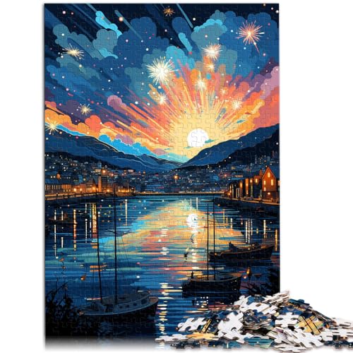 Puzzle „Hafen von Bergen“, 1000 Teile, Puzzle für Erwachsene, 50 x 75 cm, Holzbrettpuzzle, geeignet für Erwachsene und Kinder ab 14 Jahren, Heimdekoration Puzzle „Hafen von Bergen“, 1000 Teile, Puzzle für Erwachsene, 50 x 75 cm, Holzbrettpuzzle, geeignet für Erwachsene und Kinder ab 14 Jahren, Heimdekoration von SYUNFEI