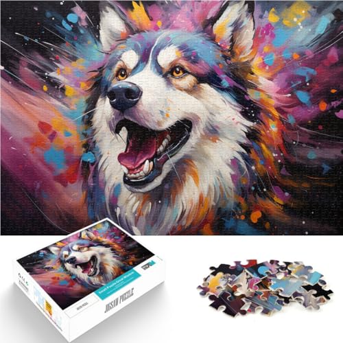 Puzzle für Erwachsene, 1000 Teile, Husky-Malen, Lernpuzzle, Geeignet für Paare, 14,96 x 20,47 Zoll, für 14-Jährige Puzzle für Erwachsene, 1000 Teile, Husky-Malen, Lernpuzzle, Geeignet für Paare, 14,96 x 20,47 Zoll, für 14-Jährige von SYUNFEI