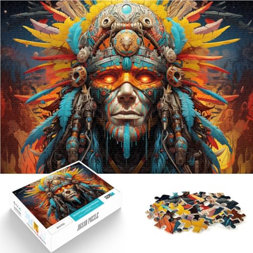 1000-teiliges Puzzle für Erwachsene, indischer Krieger, Quizspiel, Wanddekoration, einzigartige Geburtstags, 26x38cm, für Teenager ab 14 Jahren von SYUNFEI