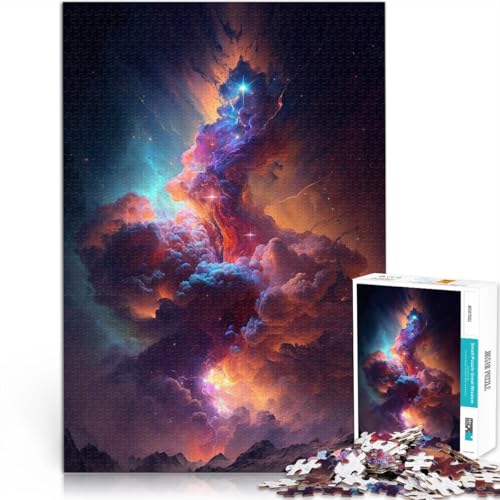 Puzzle „Kosmische Galaxienwolke“, 1000-teiliges Puzzle für Erwachsene und Kinder, 50 x 75 cm, Holzbrettpuzzle, geeignet für Erwachsene, Denkspiel Puzzle „Kosmische Galaxienwolke“, 1000-teiliges Puzzle für Erwachsene und Kinder, 50 x 75 cm, Holzbrettpuzzle, geeignet für Erwachsene, Denkspiel von SYUNFEI