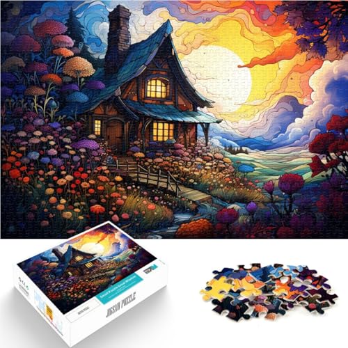 Puzzle für Erwachsene, 1000 Teile, Landhütte, Quizspiel, Wanddekoration, einzigartige Geburtstags, 38x52cm, für Teenager ab 14 Jahren von SYUNFEI