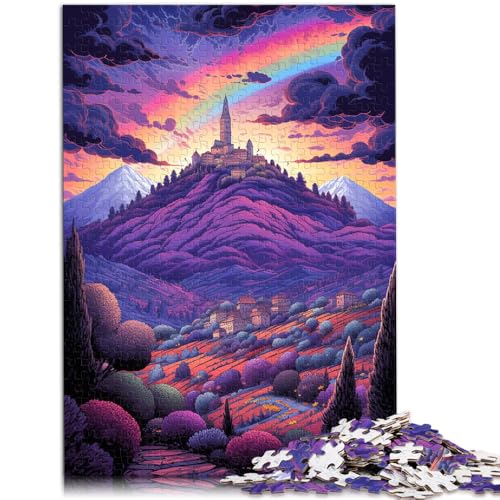 1000-teiliges Puzzle für Erwachsene, Lavendelfelder, Provence, Frankreich, Quizspiel, Analyse und Logik,50x75cm, geeignet für Jugendliche ab 14 Jahren von SYUNFEI