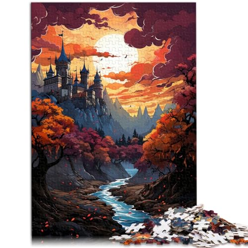 Puzzle für Erwachsene mit 2000 Teilen, hoch aufragendes, majestätisches Schloss, Denkspiel, Stressabbau, schwierige Herausforderung, 70 x 100 cm von SYUNFEI