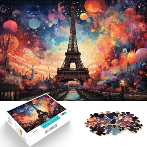 Puzzle für Erwachsene, 1000 Teile, Pariser Traumland, Quizspiel mit vollständig ineinander greifenden, zufällig geformten Teilen, 10,27 Zoll x 14,96 Zoll von SYUNFEI
