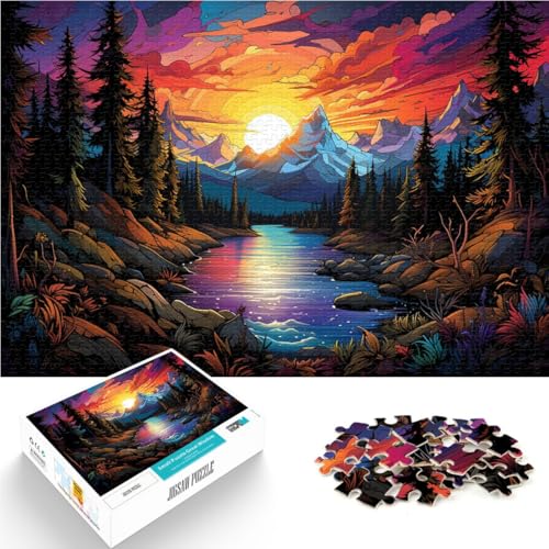 Puzzle für Erwachsene, 2000 Teile, Banff-Nationalpark, Quizspiel, Herausforderung der Gehirnintelligenz, süchtig machendes Spielzeug, 27,56 x 39,37 Zoll, für 14-Jährige von SYUNFEI