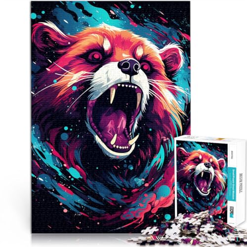 Puzzle für Erwachsene, 1000 Teile, Rote Panda-Tiere, Spielspielzeug, tolles Geschenk für Spiele, 14,96 x 20,47 Zoll, von SYUNFEI