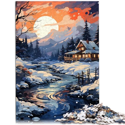 Puzzle für Erwachsene, 2000 Teile, schöne Schneeszene, Spiele, Spielzeug, Geschenk, Lernspiel zum Geburtstag, Weihnachten, 27,56 x 39,37 Zoll von SYUNFEI