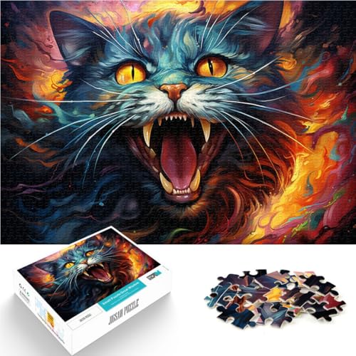 Puzzle für Erwachsene, 1000 Teile, Schwarze Katze, Teufel, Quizspiel, anspruchsvoll, Aber lustig und humorvoll, 26x38cm, für Teenager ab 14 Jahren Puzzle für Erwachsene, 1000 Teile, Schwarze Katze, Teufel, Quizspiel, anspruchsvoll, Aber lustig und humorvoll, 26x38cm, für Teenager ab 14 Jahren von SYUNFEI