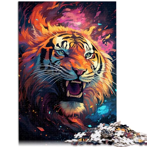 Puzzle für Erwachsene, 1000 Teile, Sibirischer Feuertiger, Quizspiel, ganze Familie,50x75cm, geeignet für Kinder und Jugendliche ab 14 Jahren von SYUNFEI