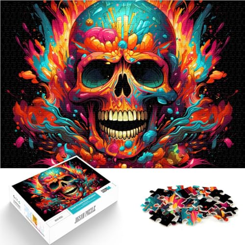 Puzzle für Erwachsene, 1000 Teile, Totenkopfmalerei, anspruchsvolles Spiel, Geschenke, Weihnachtswunschliste mit Weihnachtsmann, 14,96 Zoll x 20,47 Zoll von SYUNFEI