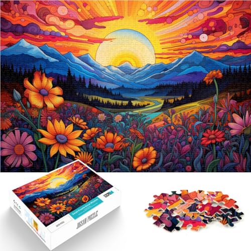 Puzzle für Erwachsene, 1000 Teile, Wildblumen bei Sonnenuntergang, Denkspiel, Geburtstagsgeschenk, Wanddekoration, 26x38cm, für 14-Jährige Puzzle für Erwachsene, 1000 Teile, Wildblumen bei Sonnenuntergang, Denkspiel, Geburtstagsgeschenk, Wanddekoration, 26x38cm, für 14-Jährige von SYUNFEI