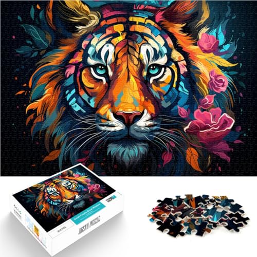 Puzzle „Wütender Tiger“, 1000 Teile, Puzzle für Erwachsene, Geschenke, 50 x 75 cm, Holzbrettpuzzle für Erwachsene und Kinder ab 14 Jahren, Heimdekorationspuzzle Puzzle „Wütender Tiger“, 1000 Teile, Puzzle für Erwachsene, Geschenke, 50 x 75 cm, Holzbrettpuzzle für Erwachsene und Kinder ab 14 Jahren, Heimdekorationspuzzle von SYUNFEI