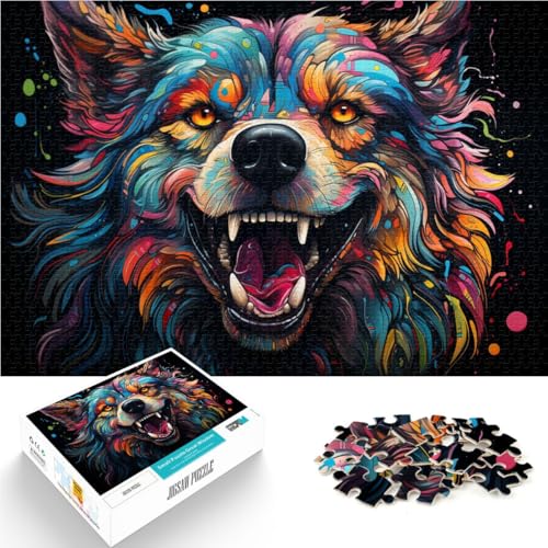 Puzzle 1000 Teile für Erwachsene, Bunter Wolf, Lernpuzzle, 10,27 Zoll x 14,96 Zoll, Zeitvertreib für den Urlaub und Teenager ab 14 Jahren Puzzle 1000 Teile für Erwachsene, Bunter Wolf, Lernpuzzle, 10,27 Zoll x 14,96 Zoll, Zeitvertreib für den Urlaub und Teenager ab 14 Jahren von SYUNFEI