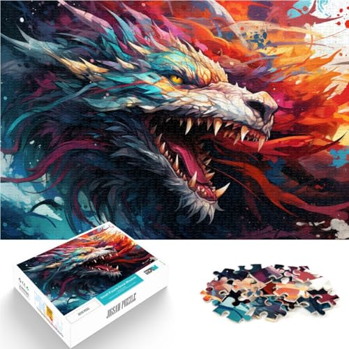 Puzzle 1000 Teile für Erwachsene, Dinosaurier-Puzzle, 14,96 x 20,47 Zoll, tolles Teenager ab 14 Jahren von SYUNFEI