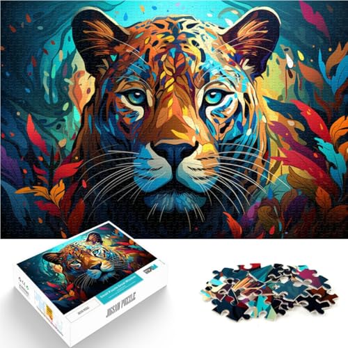 Puzzle 1000 Teile für Erwachsene, Dschungelleopard, 10,27 x 14,96 Zoll, anspruchsvolles Puzzlespiel und Familienspiel Puzzle 1000 Teile für Erwachsene, Dschungelleopard, 10,27 x 14,96 Zoll, anspruchsvolles Puzzlespiel und Familienspiel von SYUNFEI
