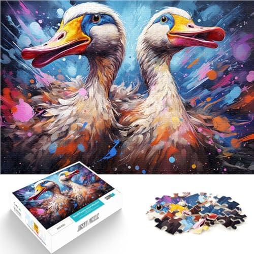 Puzzle 1000 Teile für Erwachsene, Ententier, Spielspielzeug, 14,96 x 20,47 Zoll, lustiges Geschenk für Teenager ab 14 Jahren von SYUNFEI