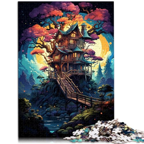 Puzzle 1000 Teile für Erwachsene, Fantasie-Baumhaus,50x75cm, Weihnachtspuzzle-Geschenke für Teenager ab 14 Jahren von SYUNFEI
