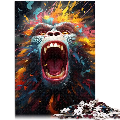 Puzzle für Erwachsene, 1000 Teile, Farbmalerei, Affen-Quizspiel, anspruchsvolles Puzzlespiel und Familienspiel, 19,7 x 29,5 Zoll, für Teenager ab 14 Jahren Puzzle für Erwachsene, 1000 Teile, Farbmalerei, Affen-Quizspiel, anspruchsvolles Puzzlespiel und Familienspiel, 19,7 x 29,5 Zoll, für Teenager ab 14 Jahren von SYUNFEI