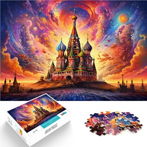 Puzzle 1000 Teile für Erwachsene, Farbpuzzle „Russland“, 14,96 x 20,47 Zoll, Kunstwerk, Geschenk für Teenager ab 14 Jahren von SYUNFEI