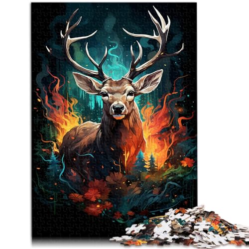 Puzzle für Erwachsene, 1000 Teile, Hirsch, Tier, schwierig und herausfordernd, anspruchsvoll zu vervollständigen, Aber lustig und humorvoll, 14,96 Zoll x 20,47 Zoll Puzzle für Erwachsene, 1000 Teile, Hirsch, Tier, schwierig und herausfordernd, anspruchsvoll zu vervollständigen, Aber lustig und humorvoll, 14,96 Zoll x 20,47 Zoll von SYUNFEI